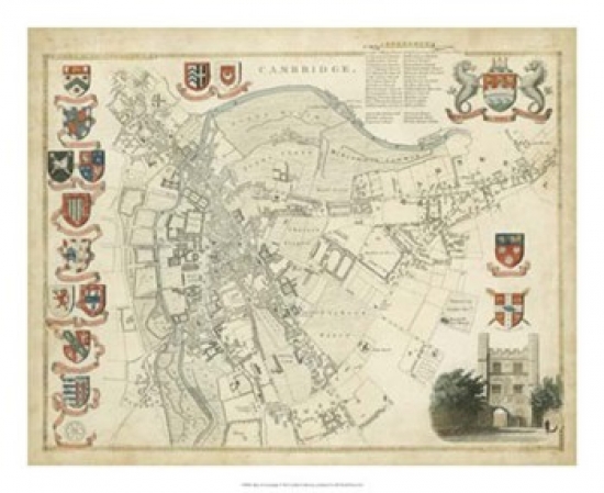 Owp65298z Map Of Cambridge Poster Print - 22 X 18
