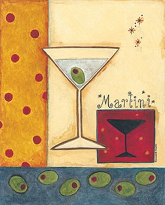 Martini Poster Print By Bernadette Mood - 8 X 10