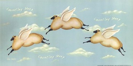 Counting Sheep Poster Print By John Sliney - 12 X 6