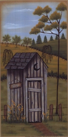 His Outhouse Poster Print By Lisa Kennedy - 6 X 12