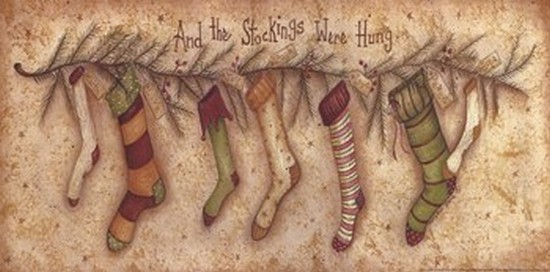 Penmary252 And The Stockings Were Hung Poster Print By Mary Ann June - 16 X 8