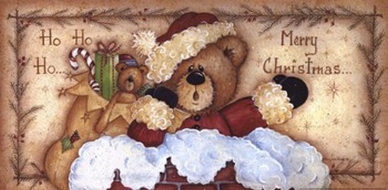 Penmary260 Ho Ho Ho . . . Merry Christmas Poster Print By Mary Ann June - 16 X 8