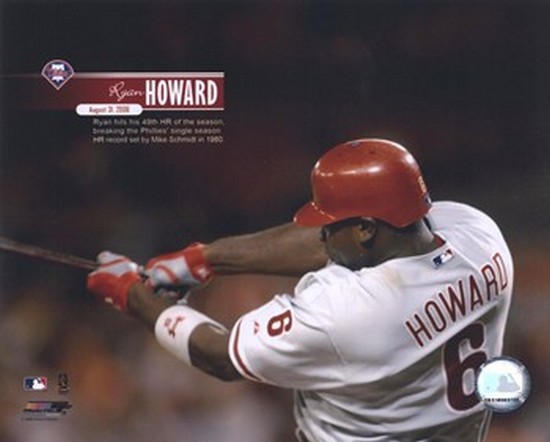 Photofile Pfsaahi03601 Ryan Howard - 2006 49th Home Run With Overlay Sports Photo - 10 X 8