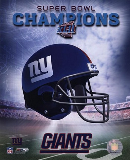 Photofile Pfsaajh06701 New York Giants Superbowl Xlii Champions Helmet Photo Sports Photo - 8 X 10
