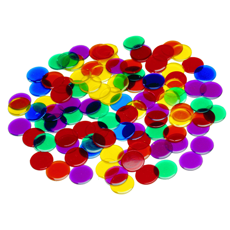 3/4In Transparent Counters 1000/St 3/4In Transparent Counters 1000/St