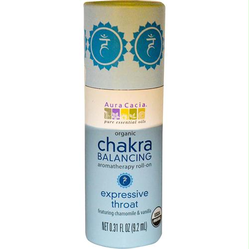 Aura(tm) Cacia Organic Chakra Balancing Aromatherapy Roll-on - Expressive Throat - .31 Oz - 1253582