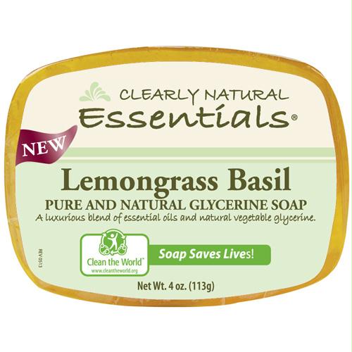 Clearly Natural Glycerin Bar Soap - Lemongrass Basil - 4 Oz - 1279603