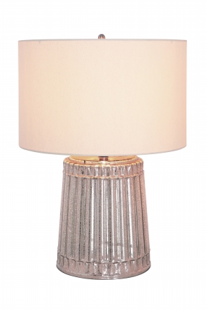 125003 Column Mercury Glass Table Lamp