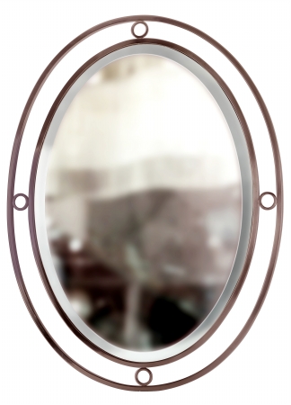 190020 Oval Pinball Mirror- Bronze
