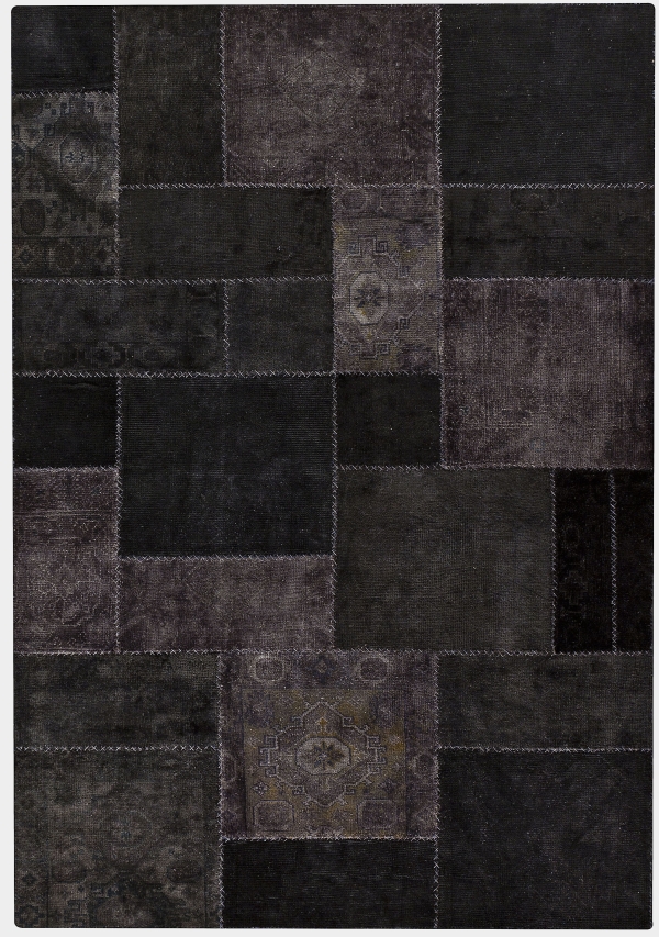 78 X 10 Hand Knotted Contemporary Rug - Black