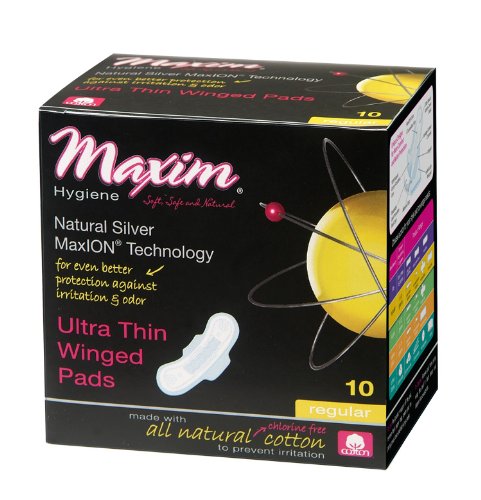 Maxion Natural Ultra Thin Winged Pad, Regular