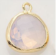 Rebecca Gemdgvo Gem Dangle - Gold - Violet Opal