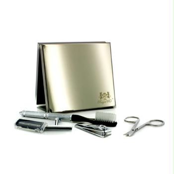 16658137314 The Well Mannered Groom Kit - Razor Plus Grooming Scissors Plus Nail Clipper Plus Brush Plus Box - 4pcs Plus 1box