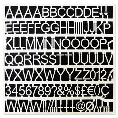 White Plastic Set Of Letters, Numbers & Symbols