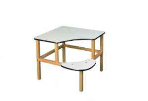 C-d Wht-blk-wz Corner Desk - White-black