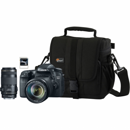 Canon 8469B016L2-4-KIT EOS 70D 18-135mm Digital Camera with 70-300 (0345B002) 16GB SD (DA-SD1016G-C) with Case (LP36106)