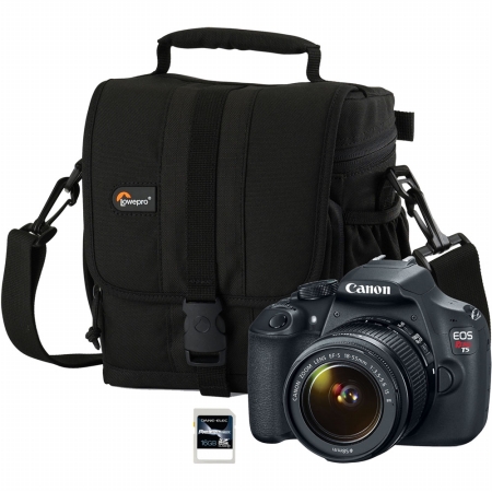 Canon 9126B003-3-KIT EOS Rebel T5 DSLR Digital Camera with Case (LP36106-0WW) and SD Card (DA-SD-1016G-C)