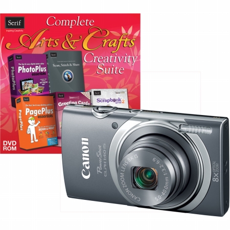 Canon 9144B001-2-KIT PowerShot ELPH 140 Digital Camera (9144B001) with Software (50586)