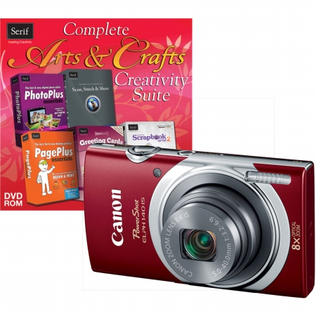 Canon 9147B001-2-KIT PowerShot ELPH 140 Digital Camera (9147B001) with Software (50586)
