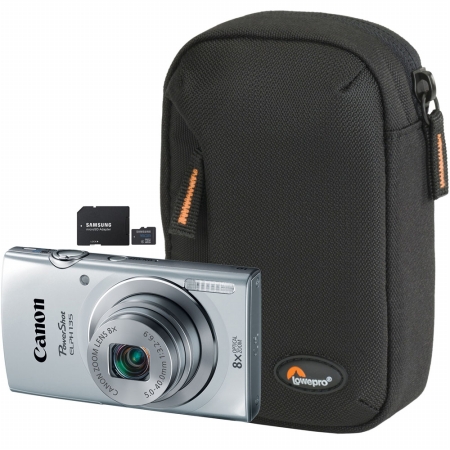 Canon 9153B001-3-KIT PowerShot ELPH 135 Digital Camera (9153B001) with Case (LP36322-0WW) and SD Card (MB-MSAGBA/AM)