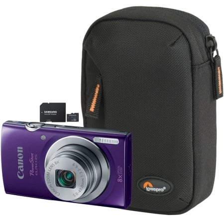 Canon 9159B001-3-KIT PowerShot ELPH 135 Digital Camera (9159B001) with Case (LP36322-0WW) and SD Card (MB-MSAGBA/AM)