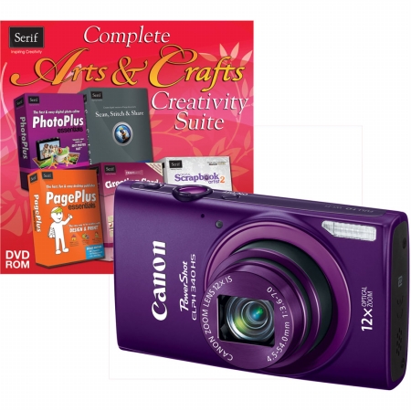Canon 9350B001-2-KIT PowerShot ELPH 340 Digital Camera (9350B001) with Software (50586)