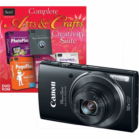 Canon 9356B001-2-KIT PowerShot ELPH 150 Digital Camera (9356B001) with Software (50586)