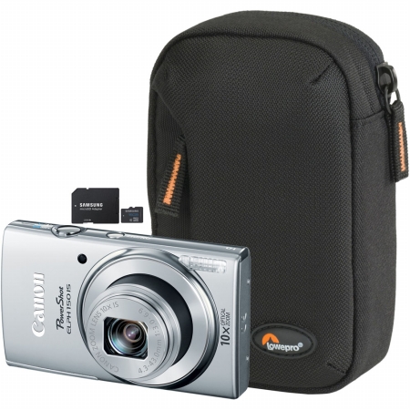 Canon 9359B001-3-KIT PowerShot ELPH 150 Digital Camera (9359B001) with Case (LP36322-0WW) and SD Card (MB-MSAGBA/AM)