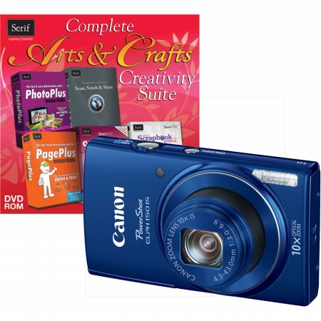 Canon 9365B001-2-KIT PowerShot ELPH 150 Digital Camera (9365B001) with Software (50586)