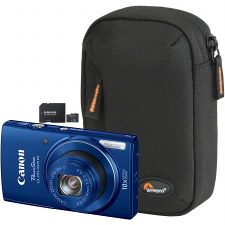 Canon 9365B001-3-KIT PowerShot ELPH 150 Digital Camera (9365B001) with Case (LP36322-0WW) and SD Card (MB-MSAGBA/AM)