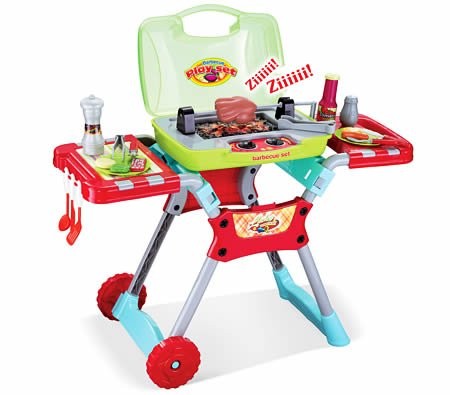 Az Import & Trading Ps50a Deluxe Kitchen Bbq Pretend Play Grill Set With Light An Sound Ps50a