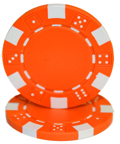 Cpsd-orange-25 Roll Of 25 - Striped Dice 11.5 Gram - Orange