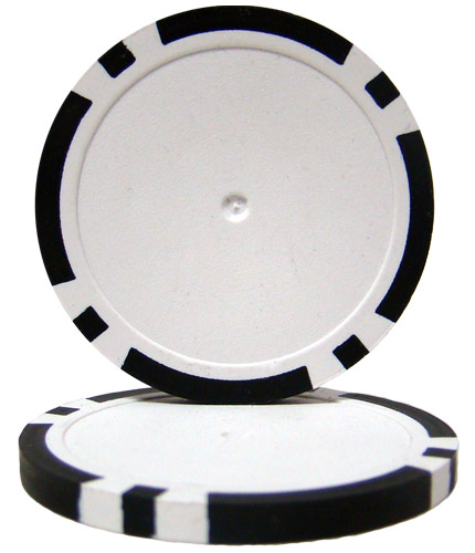 Cpbl14-black-25 Roll Of 25 - Black Blank Poker Chips - 14 Gram