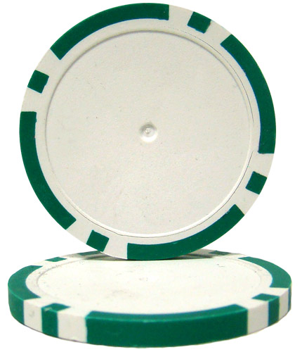 Cpbl14-green-25 Roll Of 25 - Green Blank Poker Chips - 14 Gram