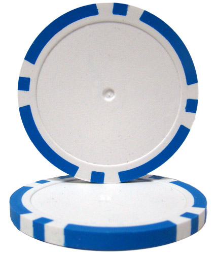 Cpbl14-lightblue-25 Roll Of 25 - Light Blue Blank Poker Chips - 14 Gram