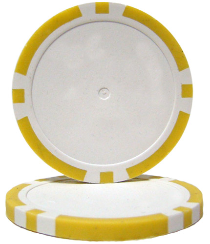 Cpbl14-yellow-25 Roll Of 25 - Yellow Blank Poker Chips - 14 Gram