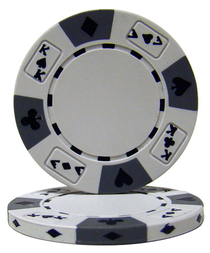 Cpak-white-25 Roll Of 25 - White - Ace King Suited 14 Gram Poker Chips