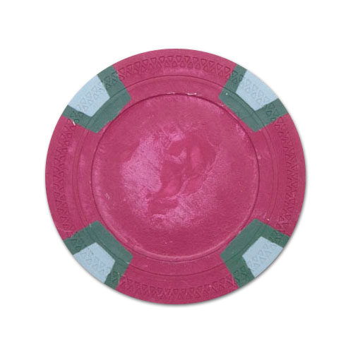 Cpslbl-red-25 Roll Of 25 - Red Blank Claysmith Double Trapezoid Poker Chip