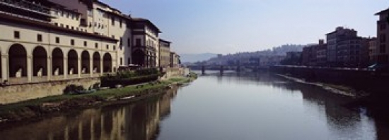 Ppi103786l Buildings Along A River Uffizi Museum Ponte Vecchio Arno River Florence Tuscany Italy Poster Print By - 36 X 12