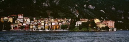 Ppi104583l Buildings At The Lakeside Viewed From A Ferry Varenna Lake Como Lecco Lombardy Italy Poster Print By - 36 X 12