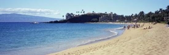 Ppi127282l Hotel On The Beach Black Rock Hotel Maui Hawaii Usa Poster Print By - 36 X 12