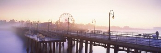 Ppi128082l Pier With Ferris Wheel In The Background Santa Monica Pier Santa Monica Los Angeles County California Usa Poster Print By - 36 X 12