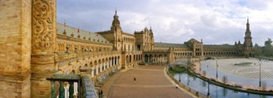 Recently Restored Palace Plaza De Espana Seville Andalusia Spain Poster Print By - 36 X 12