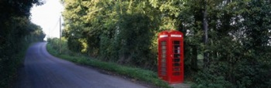 Ppi23095l Phone Booth Worcestershire England United Kingdom Poster Print By - 36 X 12