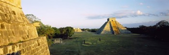 Ppi45120l Pyramids At An Archaeological Site Chichen Itza Yucatan Mexico Poster Print By - 36 X 12