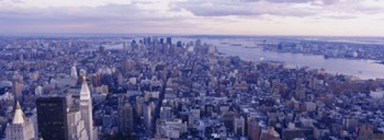 Aerial View From Top Of Empire State Building Manhattan Nyc New York City New York State Usa Poster Print By - 36 X 12