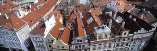 PPI92510L High Angle View Of Buildings In A City  Czech Republic  Prague Poster Print By  - 36 X 12
