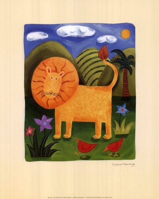 Leo The Lion Poster Print By Sophie Harding - 10 X 12
