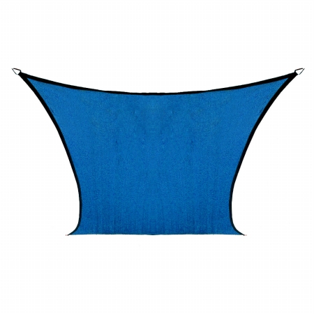 Gale Pacific Usa 473952 Coolaroo Coolhaven Shade Sail Square 12' Sapphire With Fixing Kit