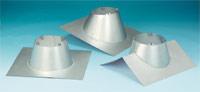67665 6 In. Secure Temp Roof Flashing, 1-12-7-12 Pitch With Storm Collar, Galvalume